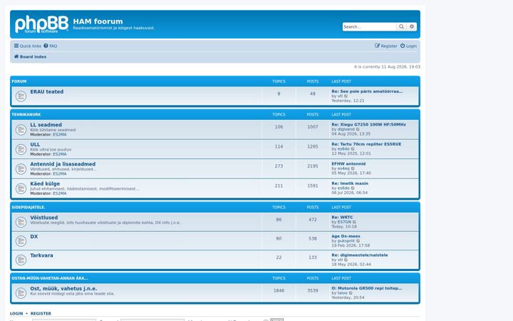 Screenshot of hamfoorum.ee