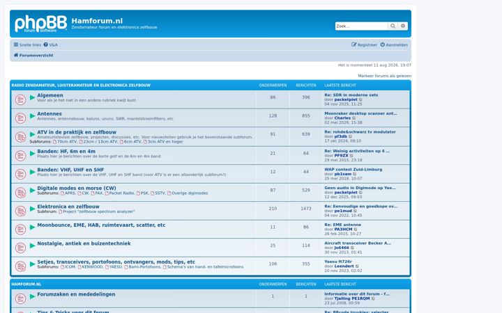 Screenshot of hamforum.nl