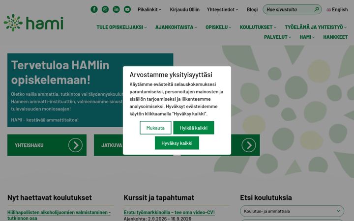 Screenshot of hami.fi