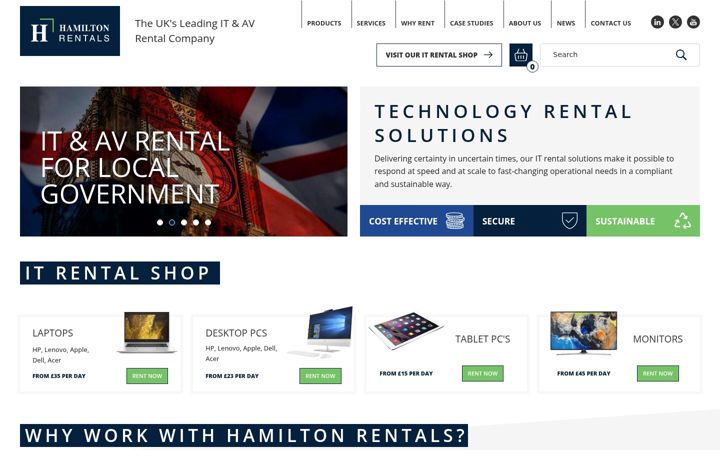 Screenshot of hamilton.co.uk