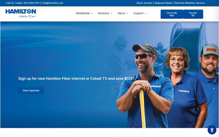 Screenshot of hamilton.net
