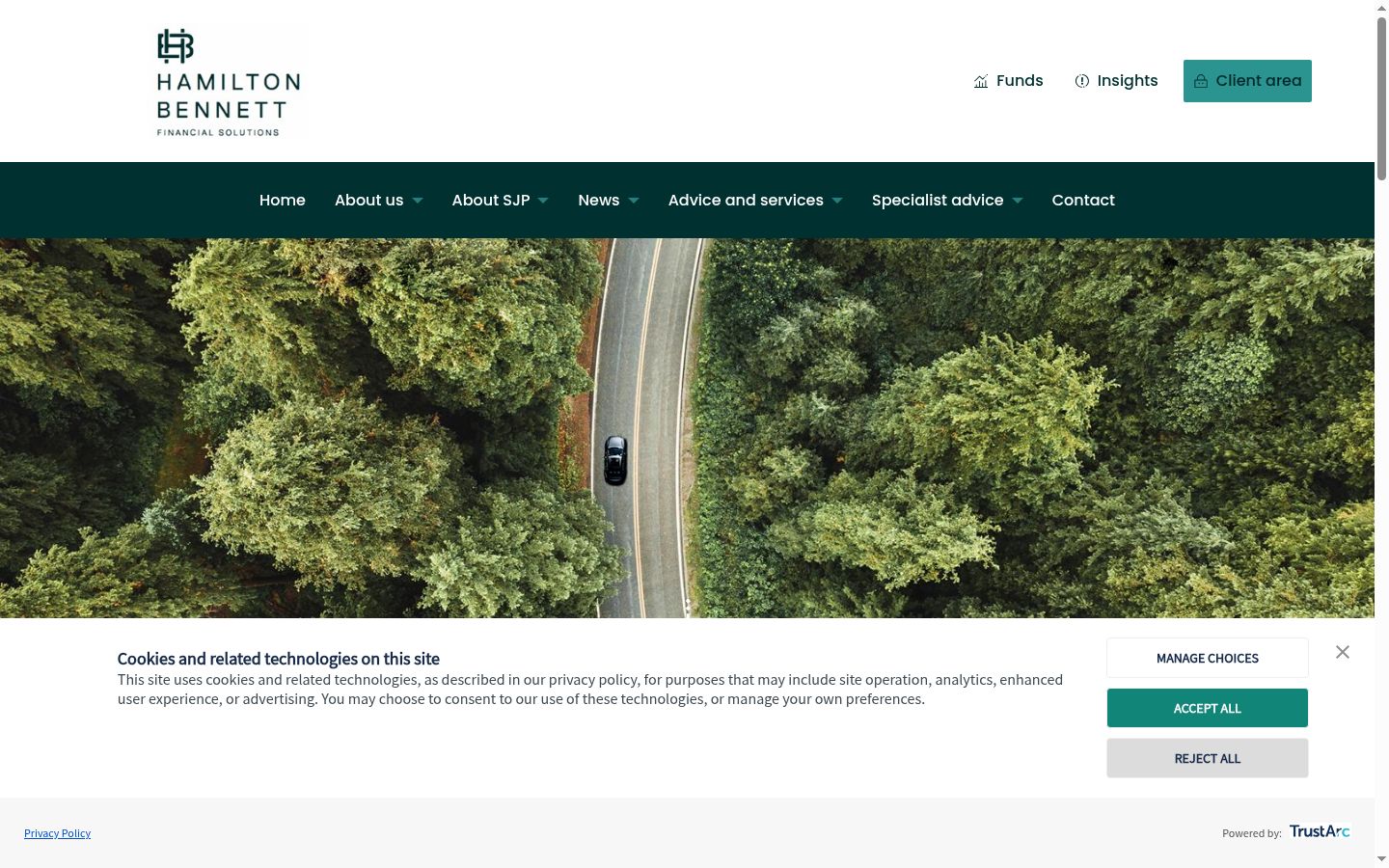 Screenshot des Einwilligungsbanners vor jeglicher Interaktion