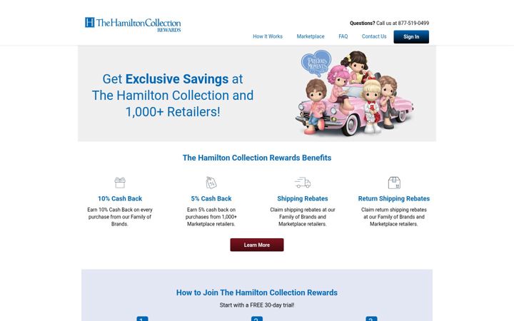 Screenshot of hamiltoncollectionrewards.com
