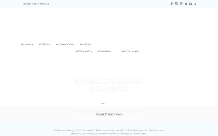 Screenshot of hamiltonislandweddings.com