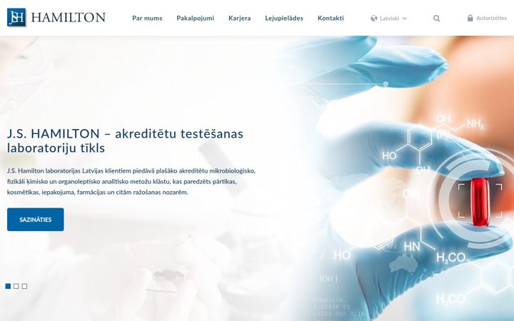 Screenshot του hamiltonlab.lv