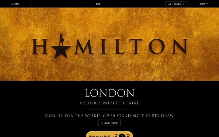 Screenshot of hamiltonmusical.com