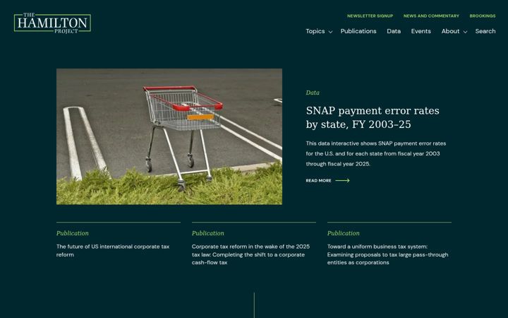 Screenshot of hamiltonproject.org