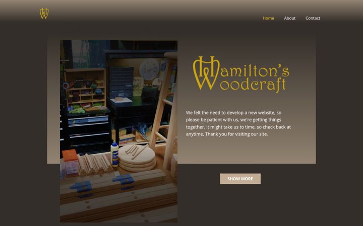 Screenshot of hamiltonswoodcraft.com