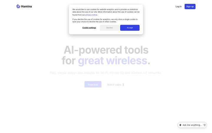 Screenshot of hamina.com