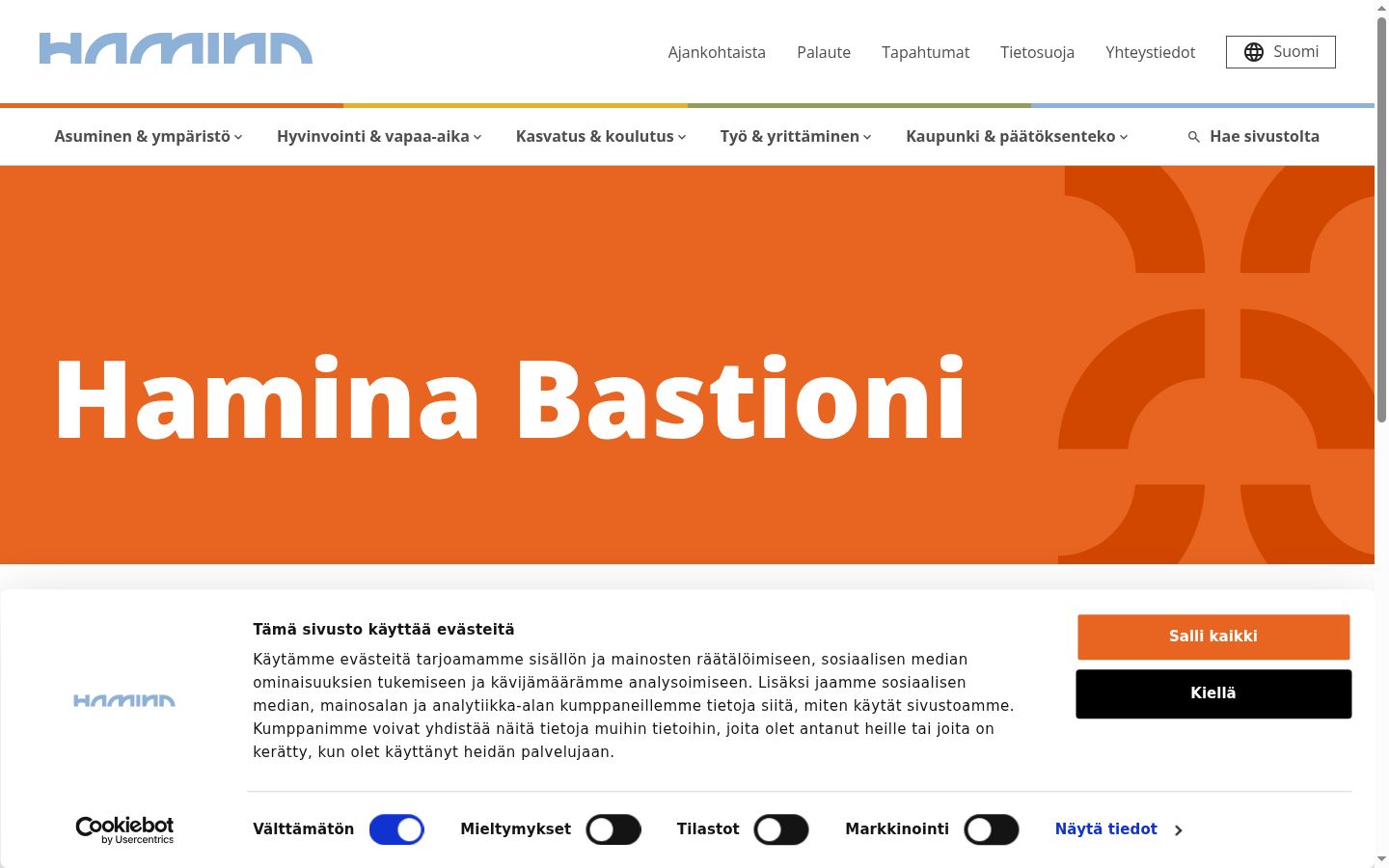 Screenshot tal-banner tal-kunsens muri qabel kwalunkwe interazzjoni