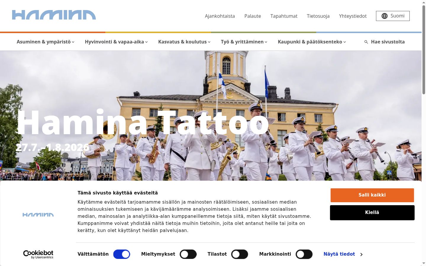 Screenshot tal-banner tal-kunsens muri qabel kwalunkwe interazzjoni