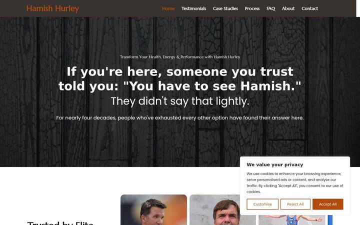 Screenshot of hamishhurley.com