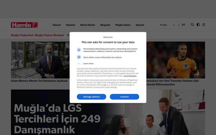 Screenshot ta' hamlegazetesi.com.tr