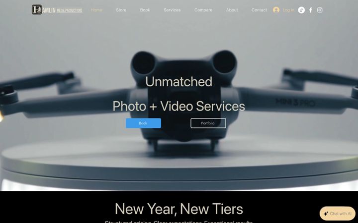 Screenshot of hamlinmediaproductions.com
