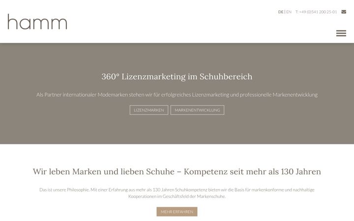 Screenshot of hamm-footwear.com