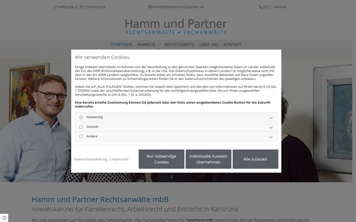 Screenshot of hamm-und-partner.de