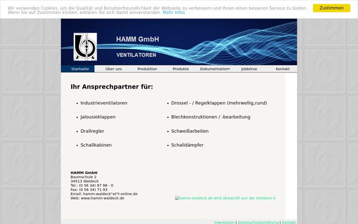 Screenshot of hamm-waldeck.de