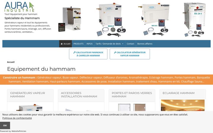 Screenshot of hammam-vapeur.eu