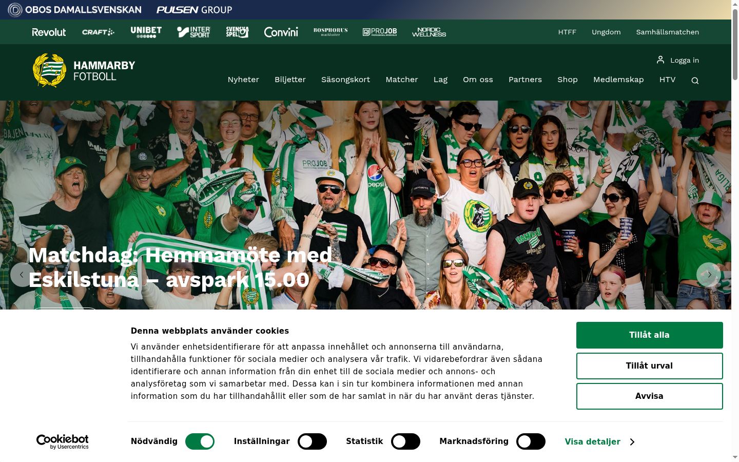 Screenshot des Einwilligungsbanners vor jeglicher Interaktion