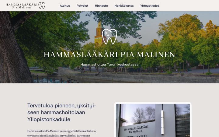 Screenshot of hammasmalinen.fi