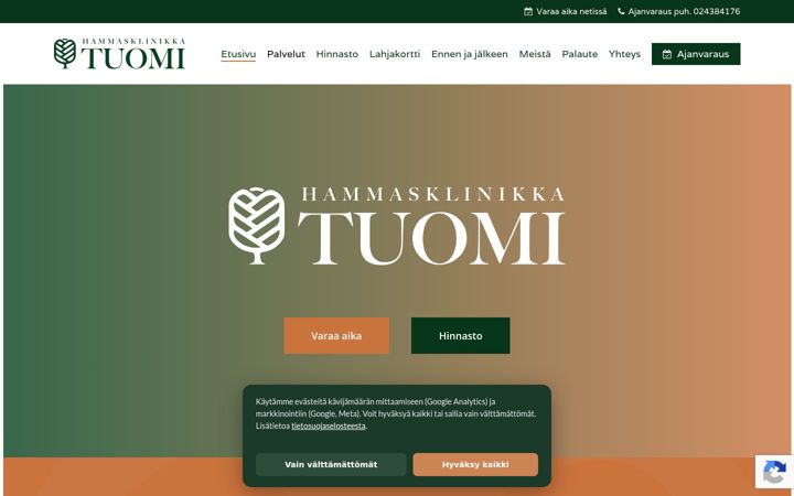 Screenshot of hammastuomi.fi