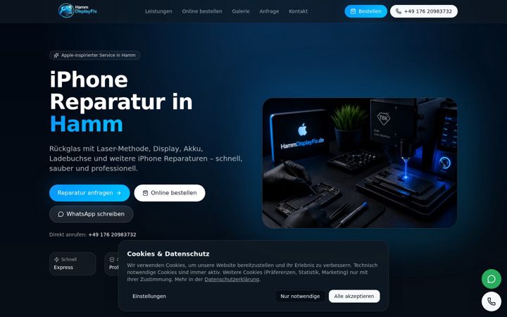 Screenshot of hammdisplayfix.de