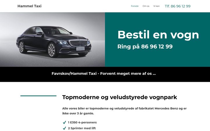 Screenshot of hammel-taxi.dk
