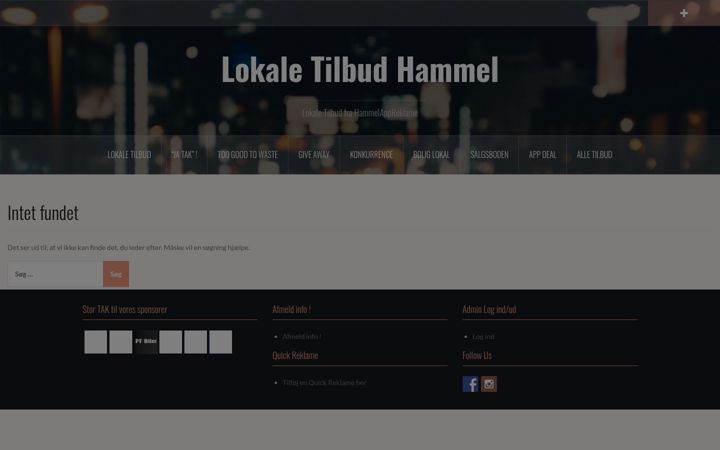 Screenshot of hammelappreklame.dk