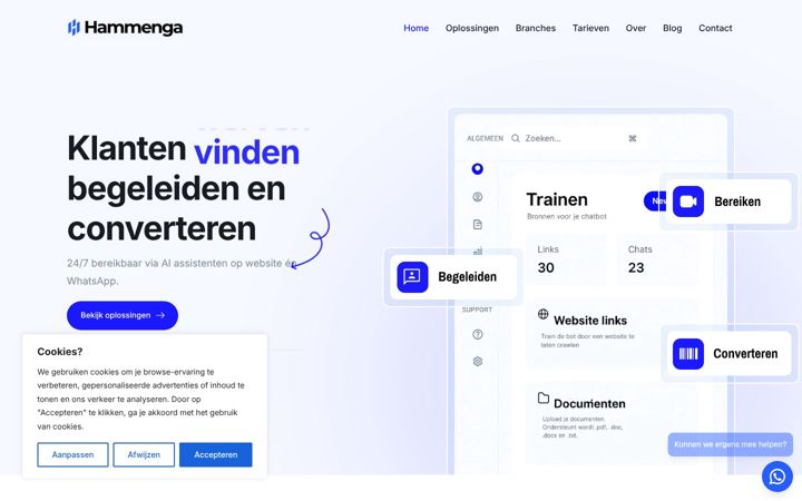 Screenshot of hammenga.nl