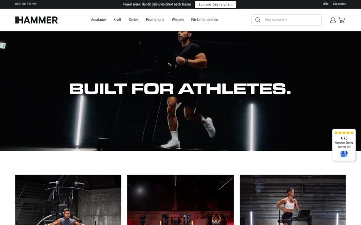 Screenshot of hammer-fitness.at