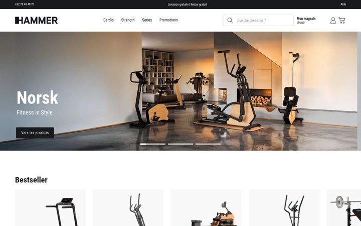 Screenshot of hammer-fitness.be