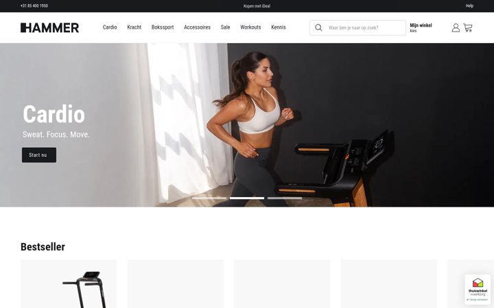 Screenshot of hammer-fitness.nl