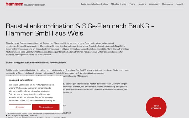 Screenshot of hammer-gmbh.at