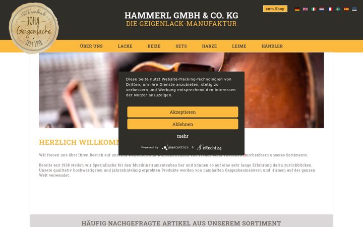 Screenshot of hammerl.com