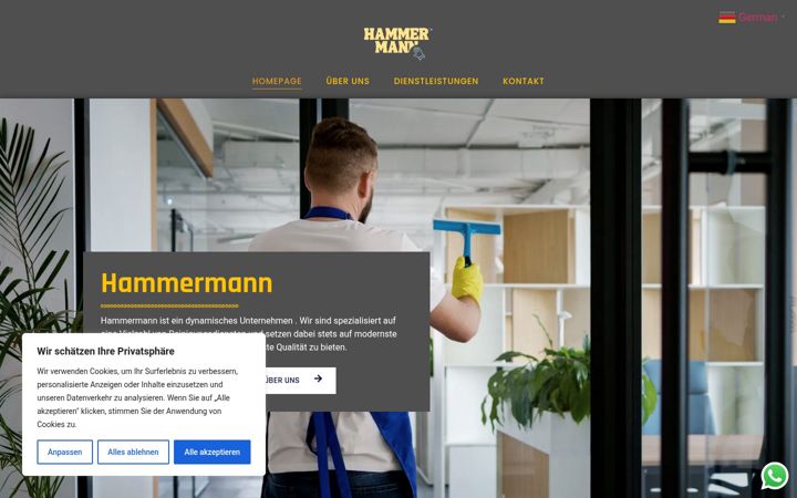 Screenshot of hammermann.eu
