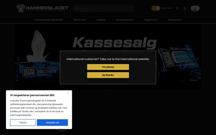 Screenshot of hammerslaget.no