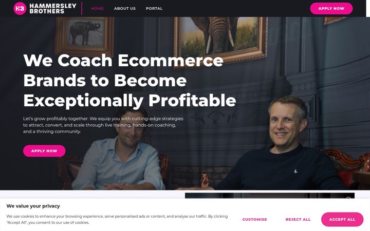 Screenshot of hammersleybrothers.com
