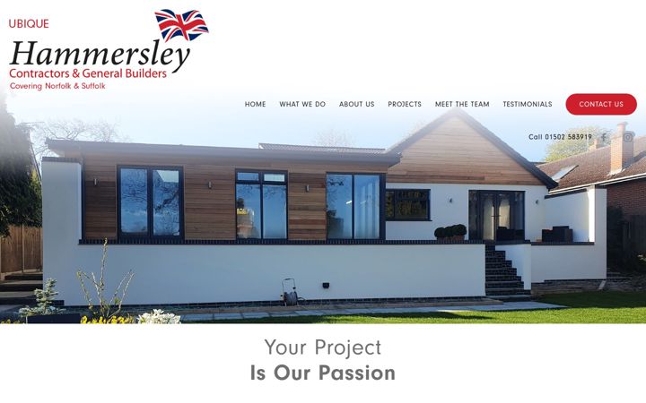 Screenshot of hammersleycontractors.co.uk