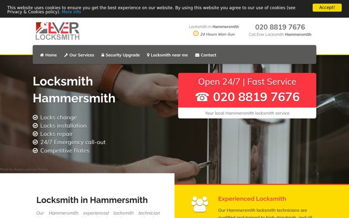 Screenshot of hammersmith-locksmiths.co.uk