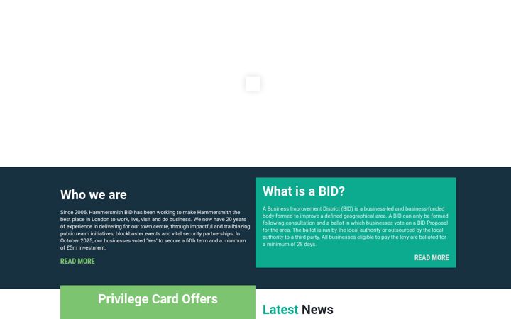 Screenshot of hammersmithbid.co.uk