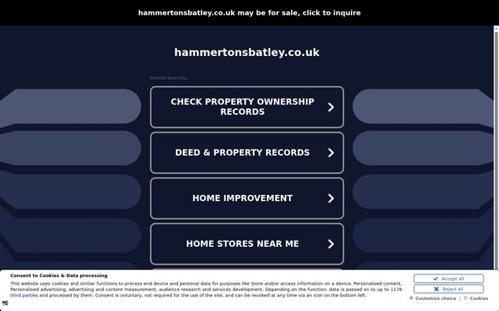 Screenshot of hammertonsbatley.co.uk
