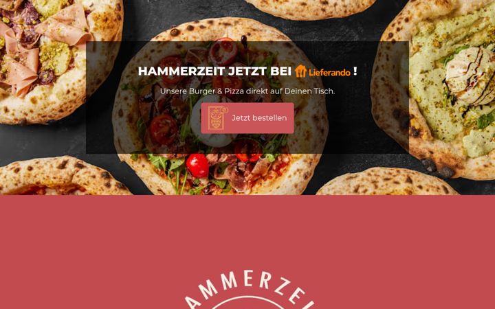 Screenshot of hammerzeit-restaurant.de