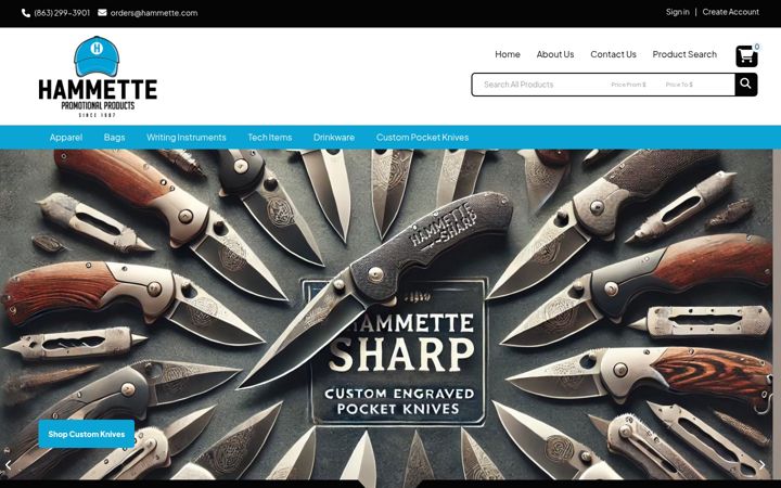 Screenshot of hammette.com