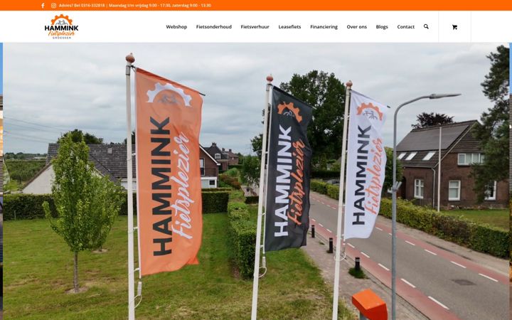 Screenshot of hamminkfietsplezier.nl