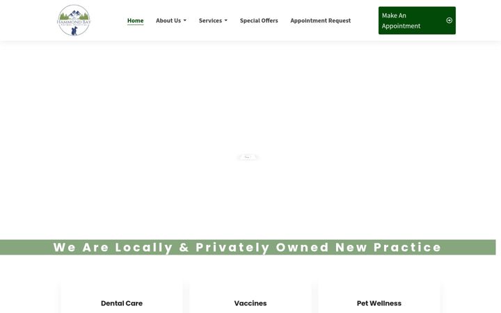 Screenshot of hammondbayanimalhospital.com