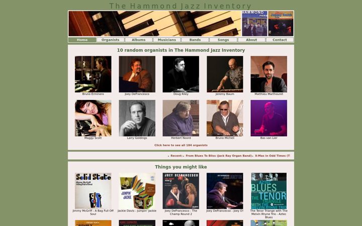 Screenshot of hammondjazz.net