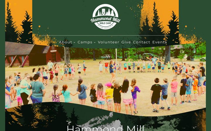 Screenshot of hammondmillbiblecamp.org