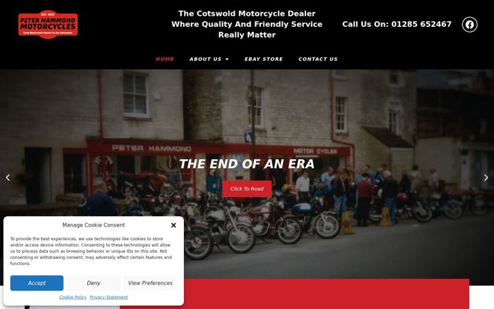 Screenshot of hammondmotorcycles.co.uk
