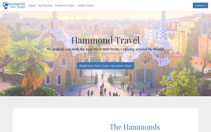 Screenshot of hammondtravel.com