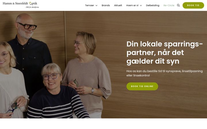 Screenshot van hammsteenfeldt.dk